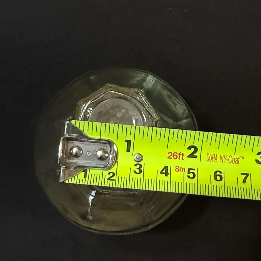 Vintage Octagonal Glass Decanter Bottle with Cork Stopper